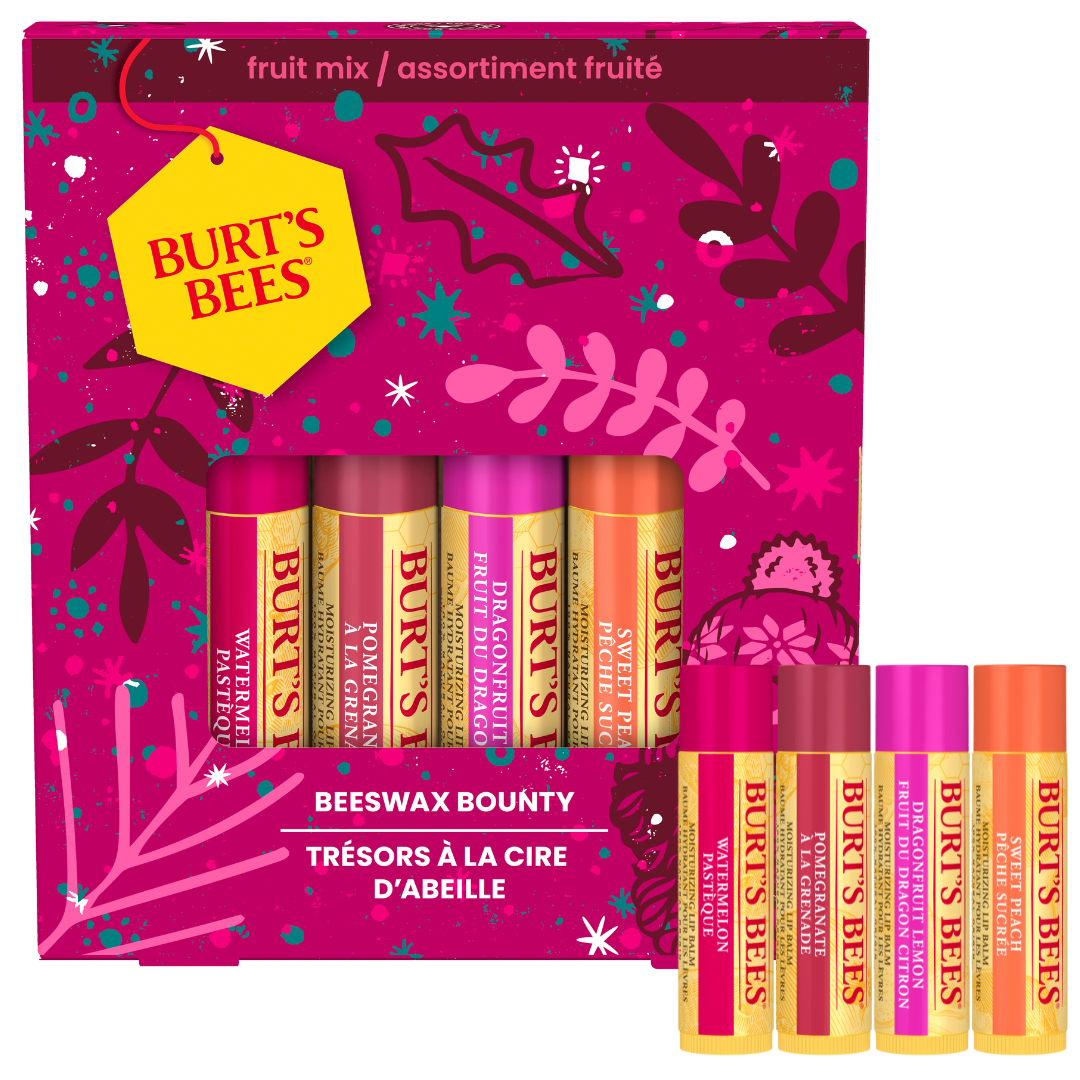 Burt's Bees 果味杂锦四重奏套装(桃+ 西瓜+ 火龙果柠檬+ 红石榴)