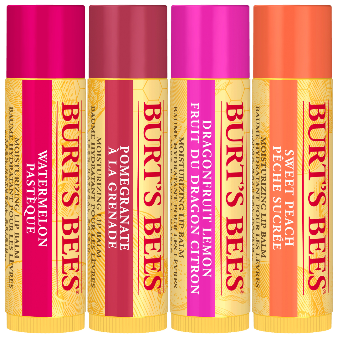 Burt's Bees 果味杂锦四重奏套装(桃+ 西瓜+ 火龙果柠檬+ 红石榴)