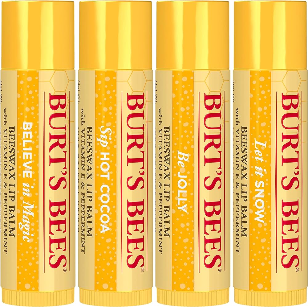 Burt's Bees Jingle Balms Lip Balm Holiday Gift Set beeswax quartet set (4 beeswax lip balms)