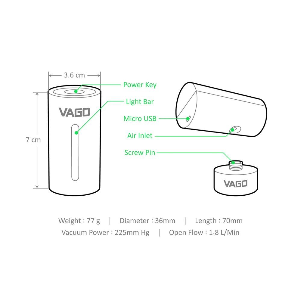 Vago - 收納壓縮抽真空器 White