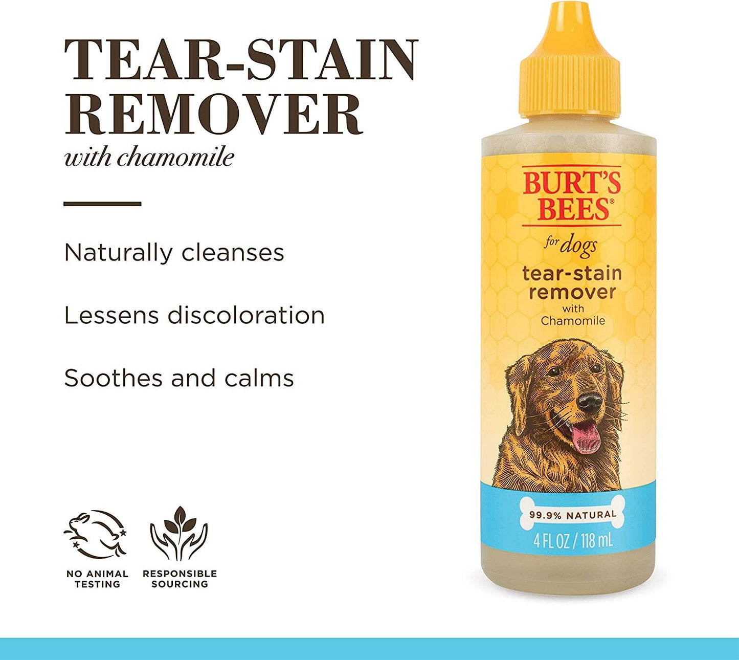 Burt's Bees for dogs tear-stain remover 犬用泪腺痕渍去除液118ml 