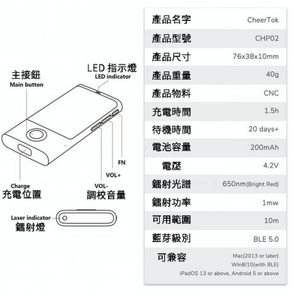 CheerTok 萬用智能迷你遙控器 香港行貨