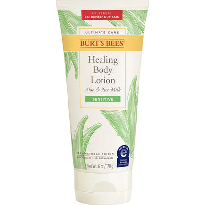 Burt's Bees Ultimate Care Sensitive Healing Body Lotion 纯·米乳芦荟低敏天然极致修护身体乳润肤露170g